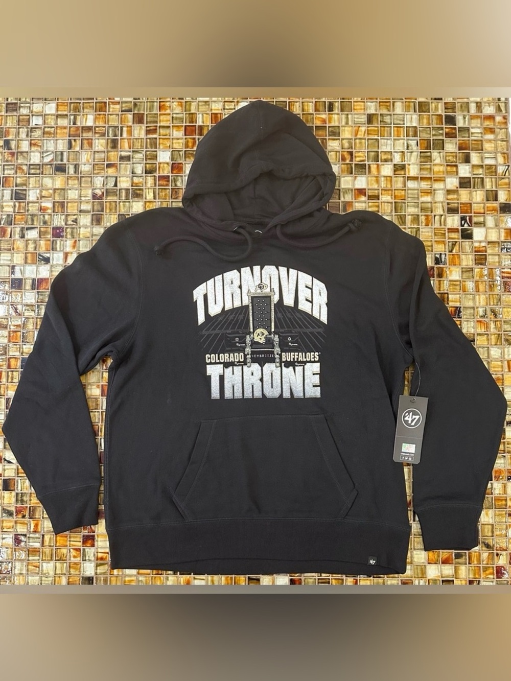 NWT Colorado Buffaloes Men’s 47 Brand Turnover Throne Pullover Hoodie~$75